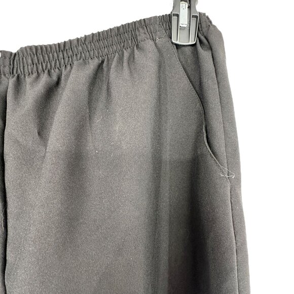 Blair Elastic Waist Pants Womens 18W Black Slit Pockets Comfortable Polyester - Picture 2 of 6